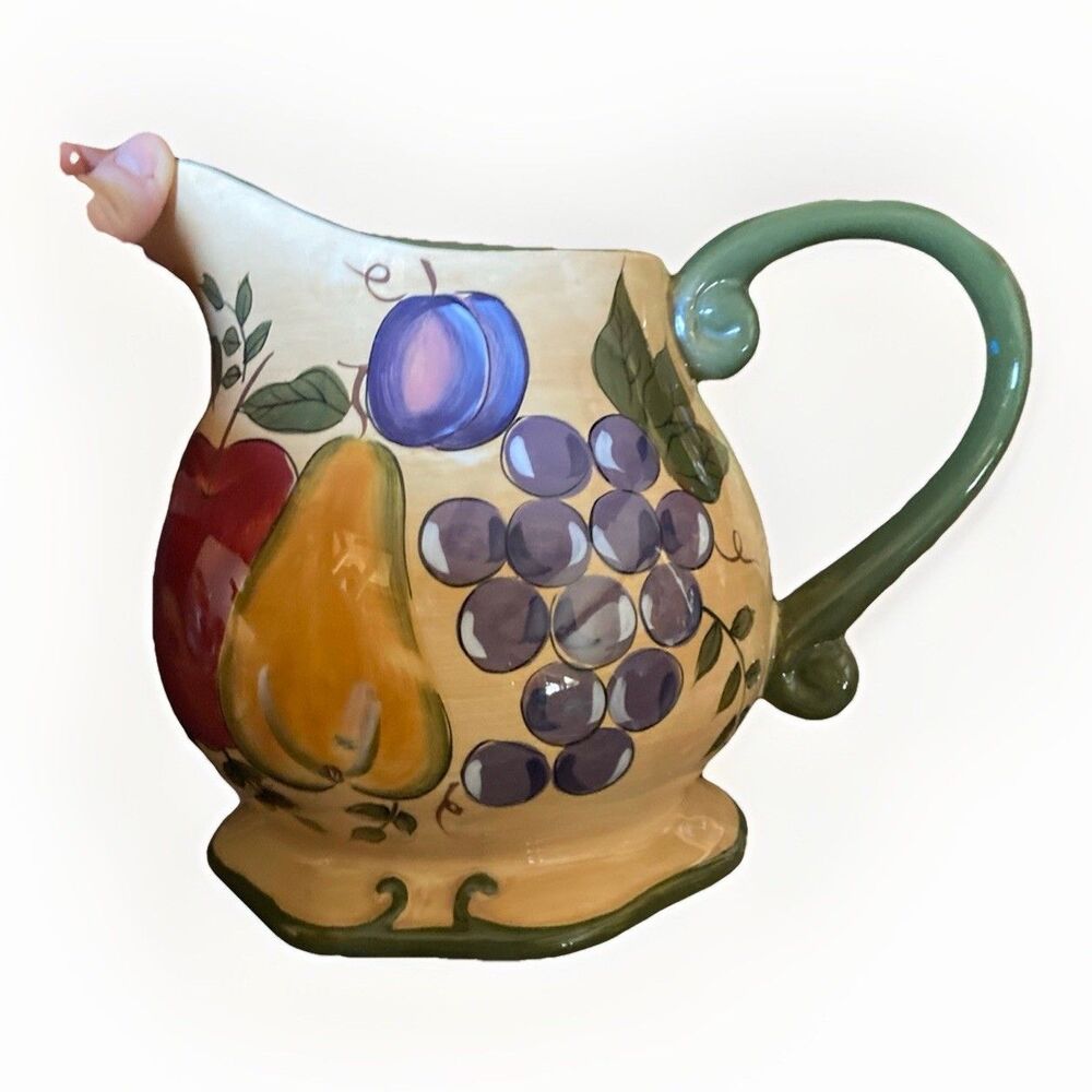 Home Trends LARGE 3L WATER PITCHER, Fruit Apples Pears Grapes Granada